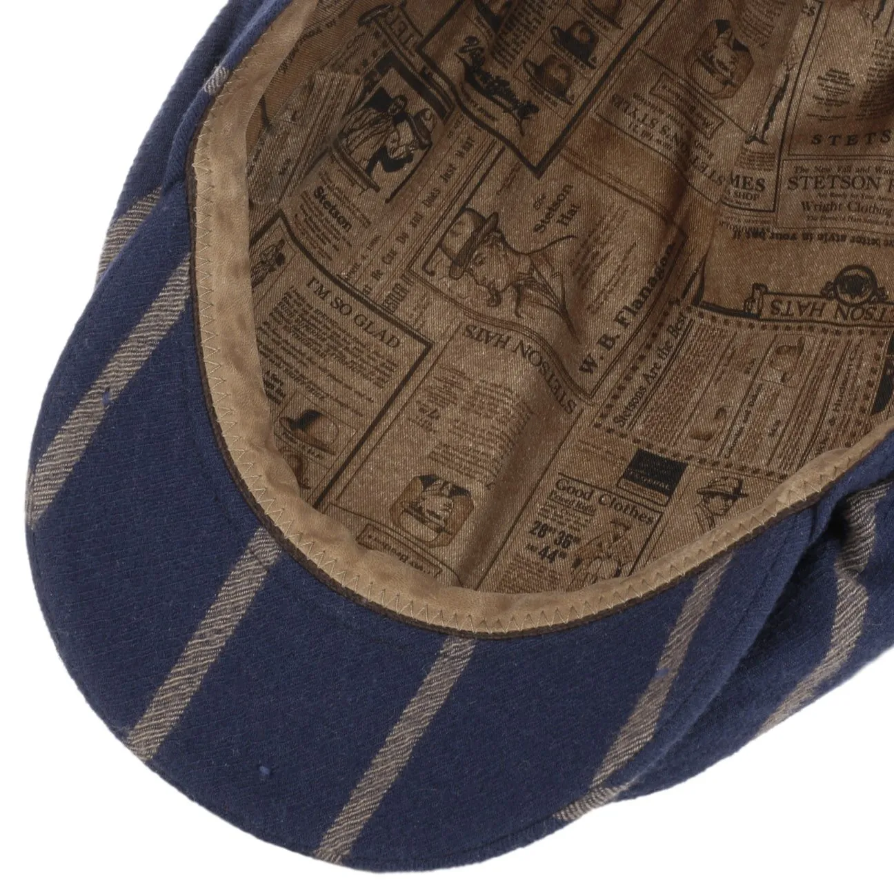 Stetson Accessories Kontraststreifen Woll-Flachmütze von Stetson