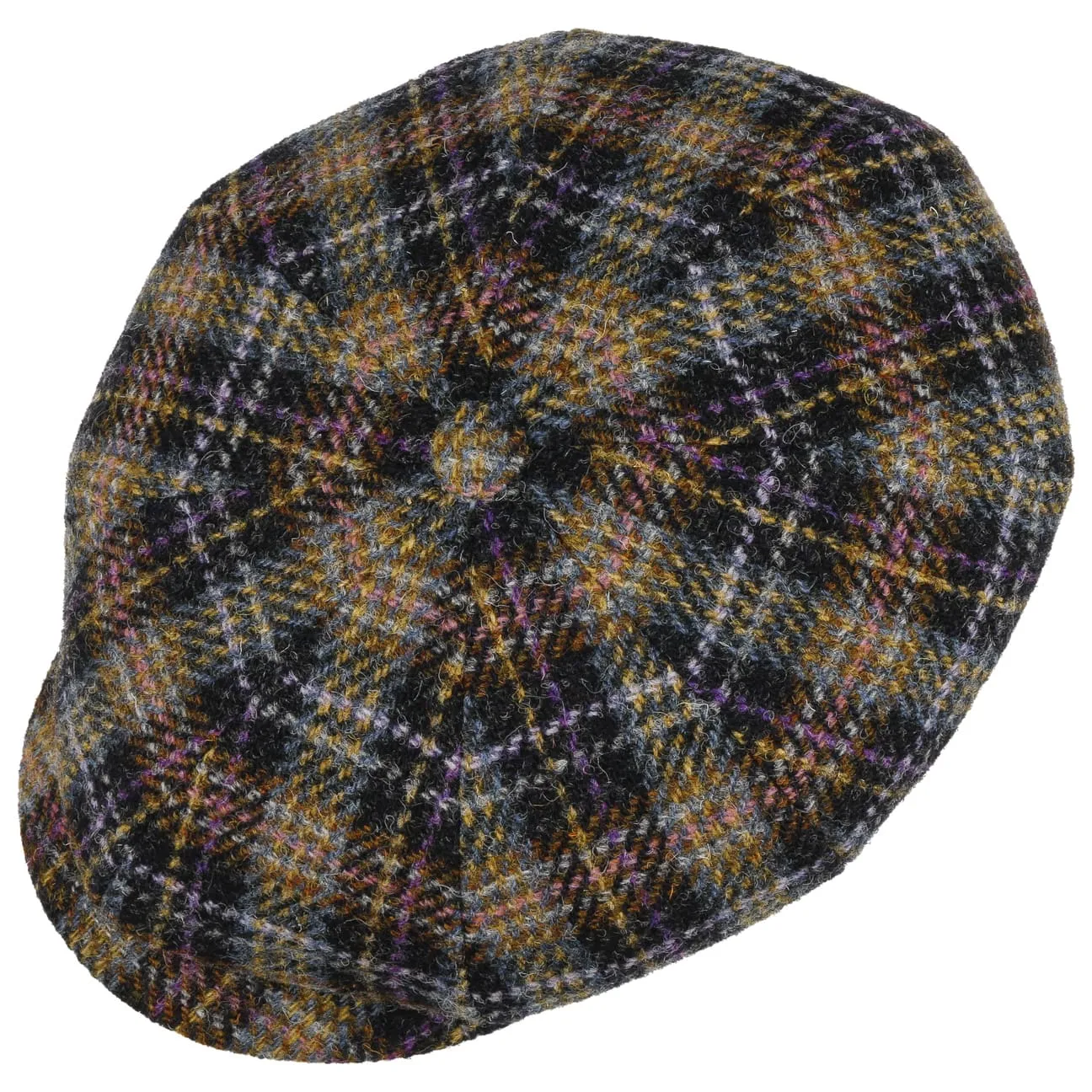 Stetson Accessories Hatteras Karo Harris Tweed Flachmütze von Stetson