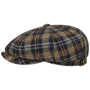 Stetson Accessories Hatteras Karo Harris Tweed Flachmütze von Stetson
