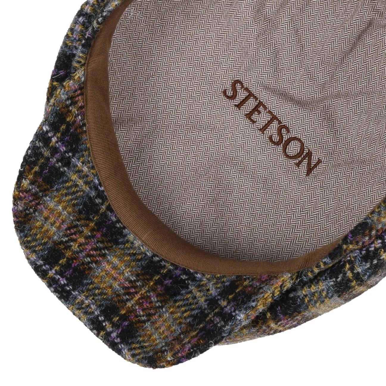 Stetson Accessories Hatteras Karo Harris Tweed Flachmütze von Stetson