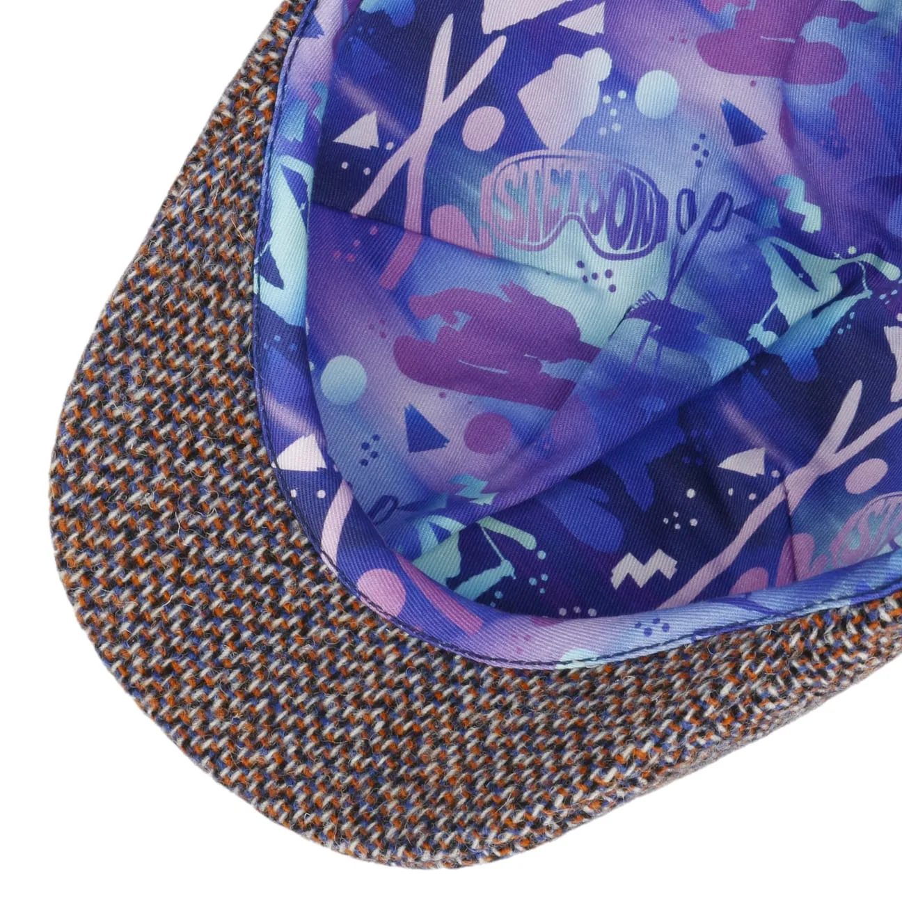 Stetson Accessories Texas Freestyle Harris Tweed Flachkappe von Stetson