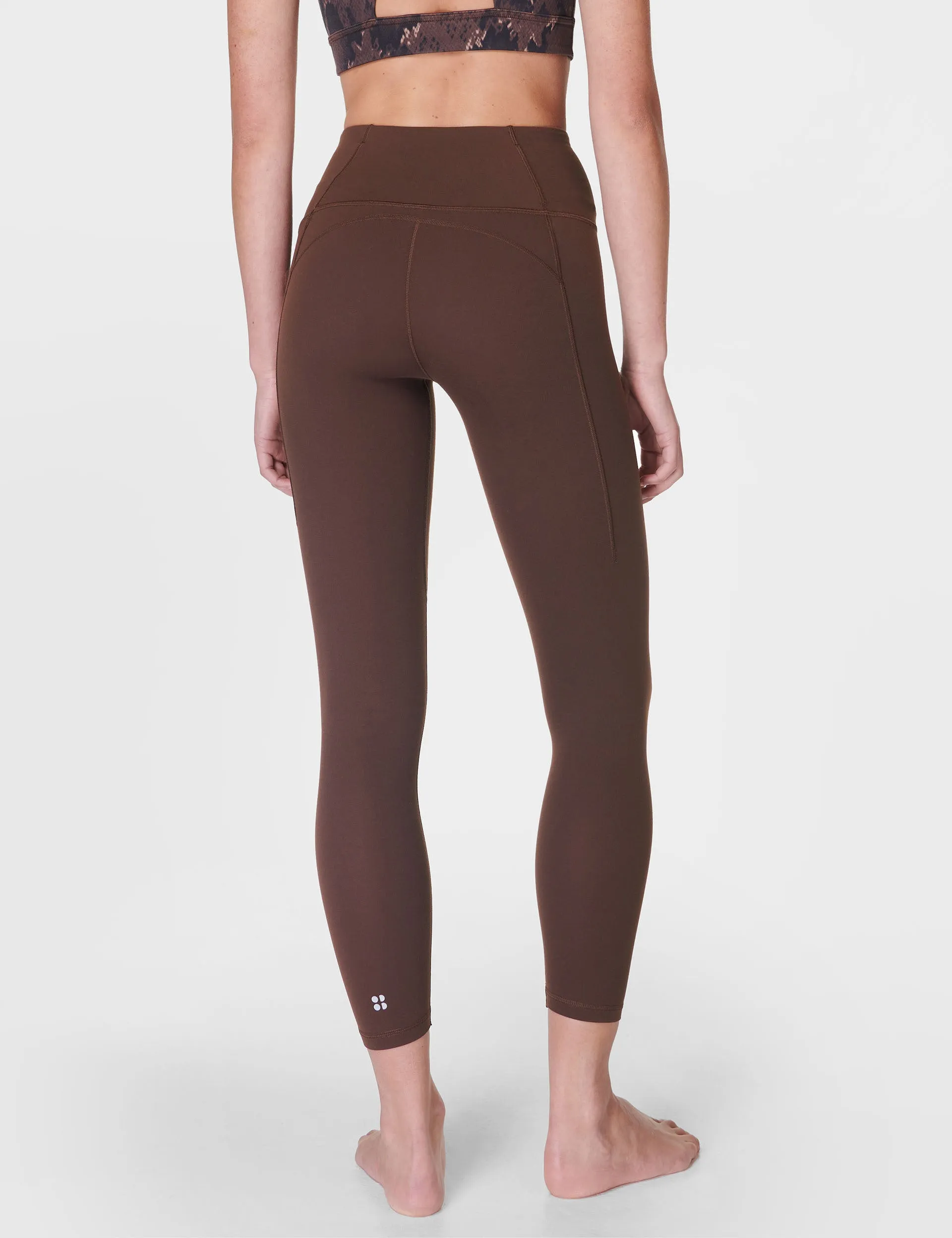 Superweiche 7/8 Yoga-Leggings - Kakaobraun