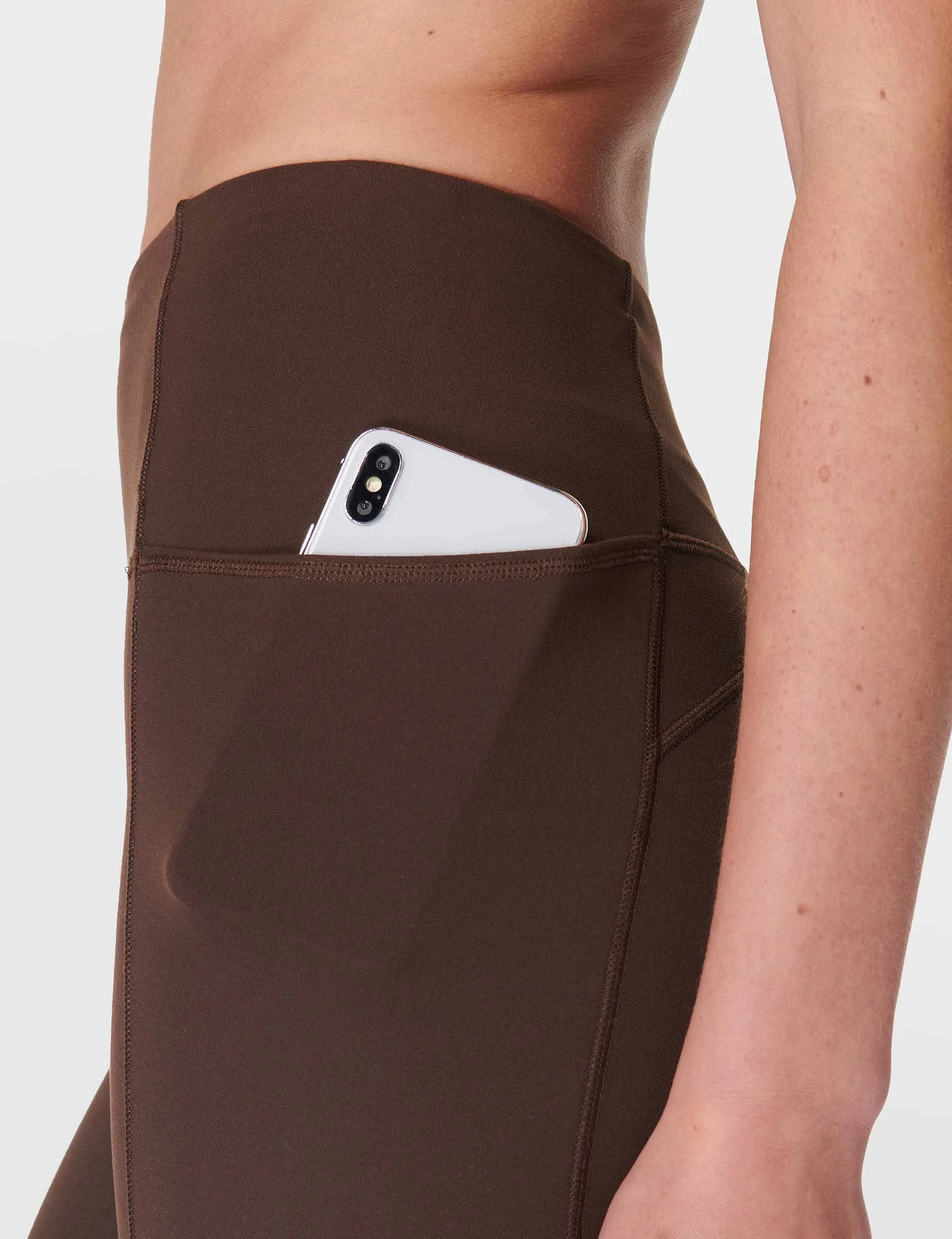 Superweiche 7/8 Yoga-Leggings - Kakaobraun
