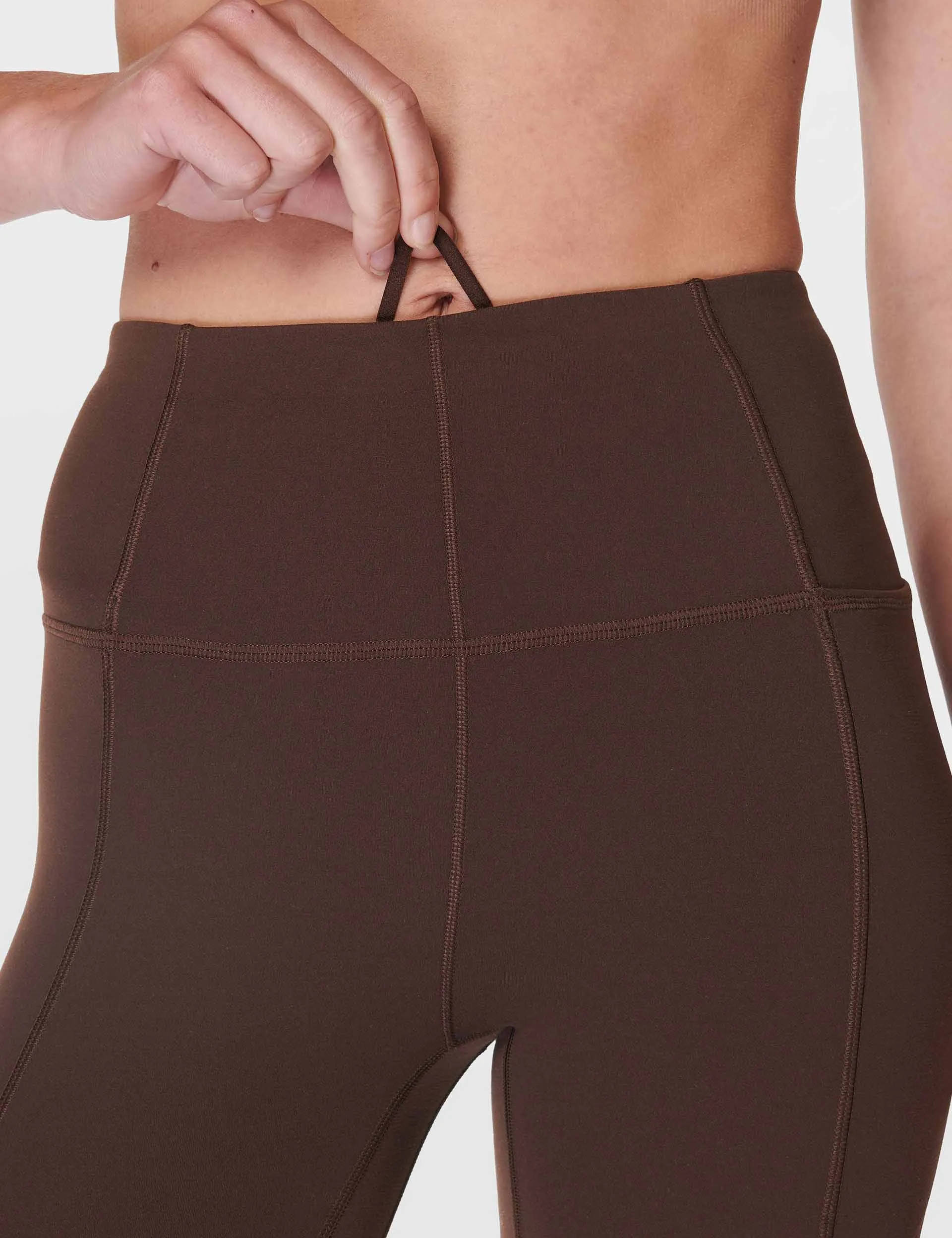 Superweiche 7/8 Yoga-Leggings - Kakaobraun