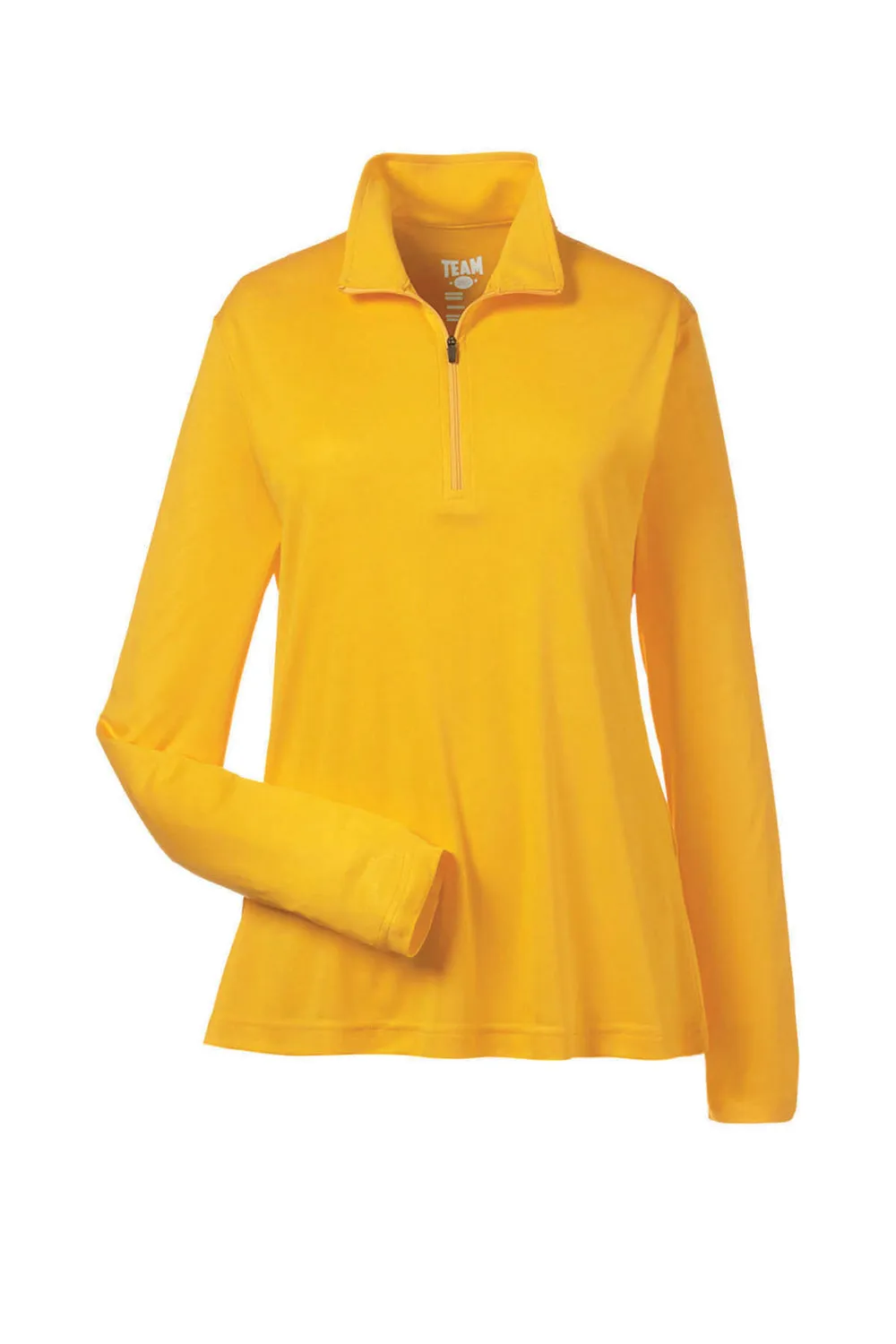 Team 365 Damen Zone Performance Feuchtigkeitstransport 1/4-Zip Sweatshirt - Athletic Gold