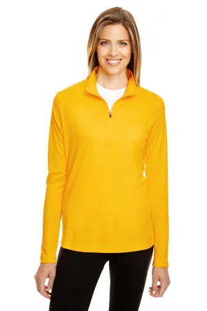 Team 365 Damen Zone Performance Feuchtigkeitstransport 1/4-Zip Sweatshirt - Athletic Gold
