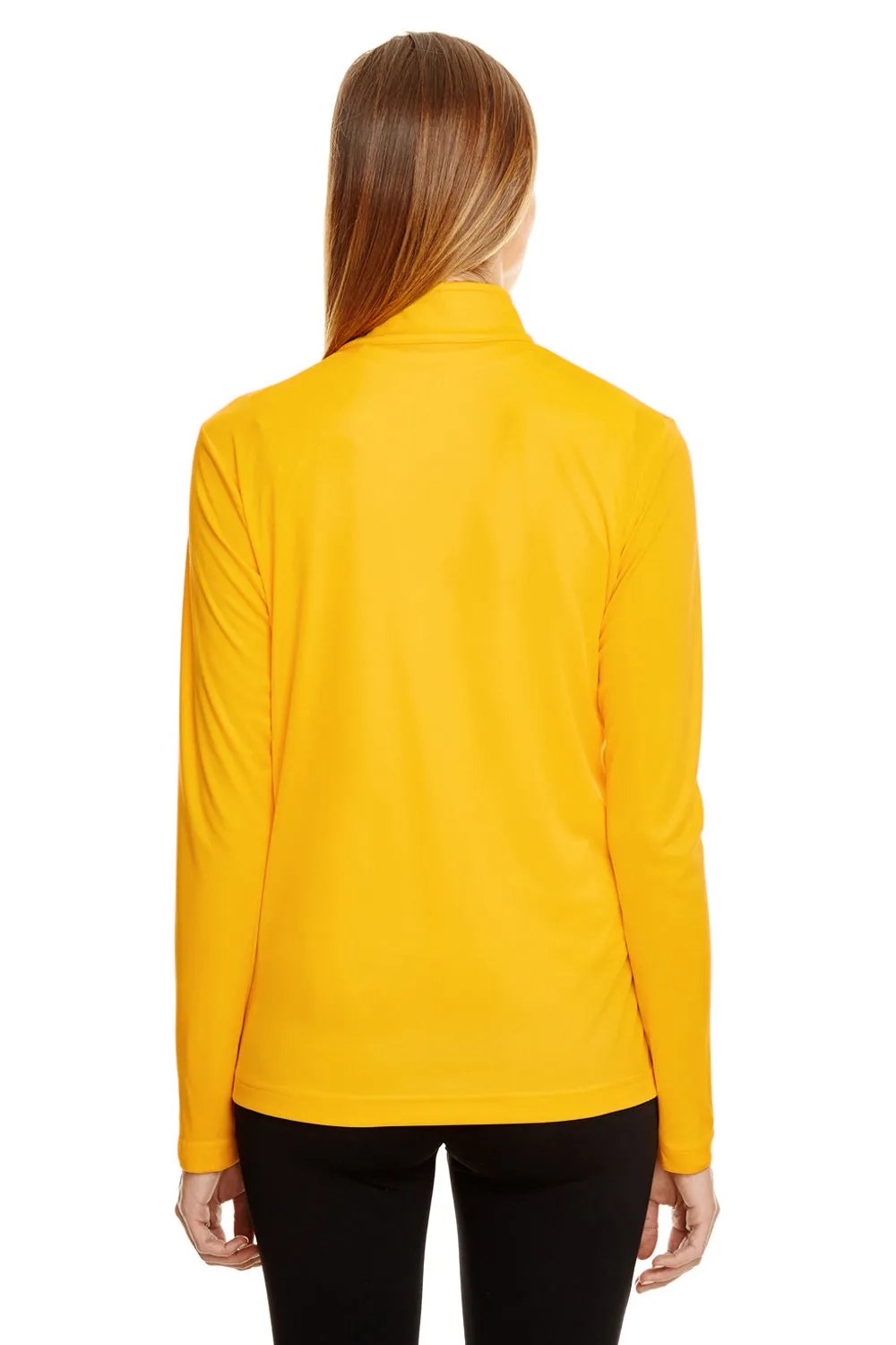 Team 365 Damen Zone Performance Feuchtigkeitstransport 1/4-Zip Sweatshirt - Athletic Gold