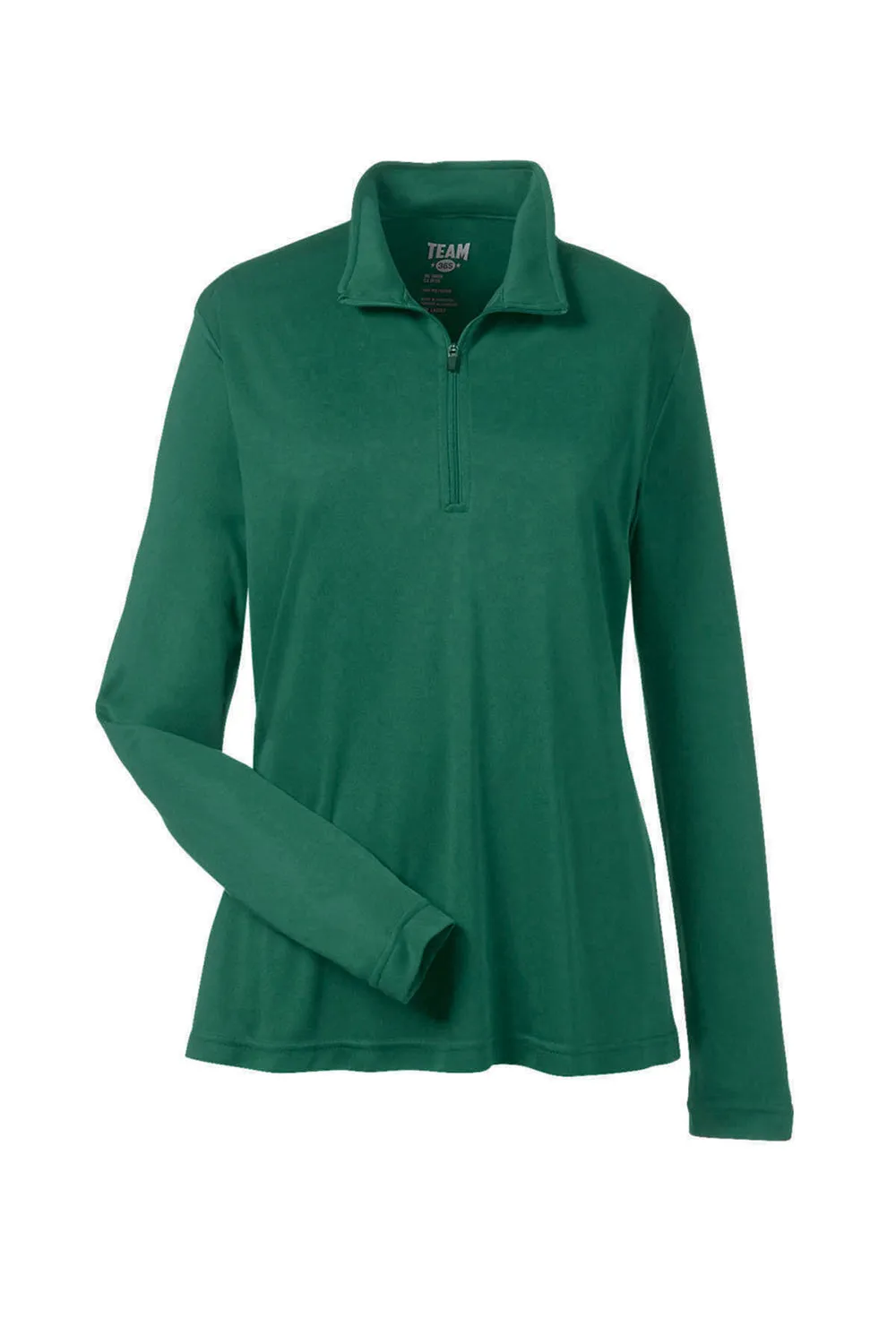 Team 365 Damen Zone Performance Feuchtigkeitstransportierendes 1/4-Zip Sweatshirt - Waldgrün