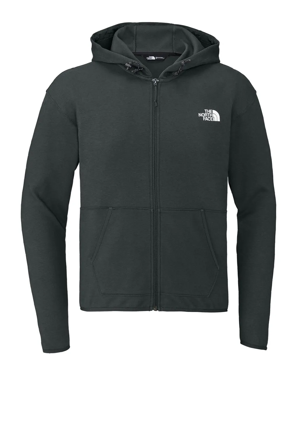 The North Face Herren Double Knit Full Zip Kapuzenpullover mit Taschen - Asphaltgrau
