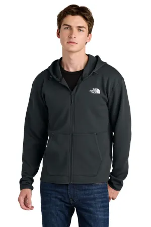 The North Face Herren Double Knit Full Zip Kapuzenpullover mit Taschen - Asphaltgrau