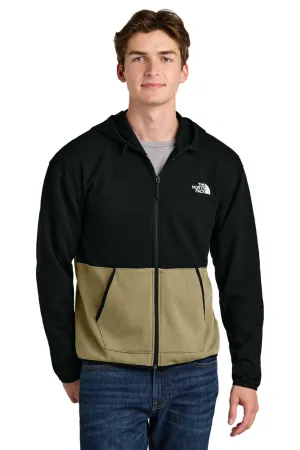 The North Face Herren Kapuzenpullover mit Reißverschluss und Taschen in Khaki Stone/Schwarz
