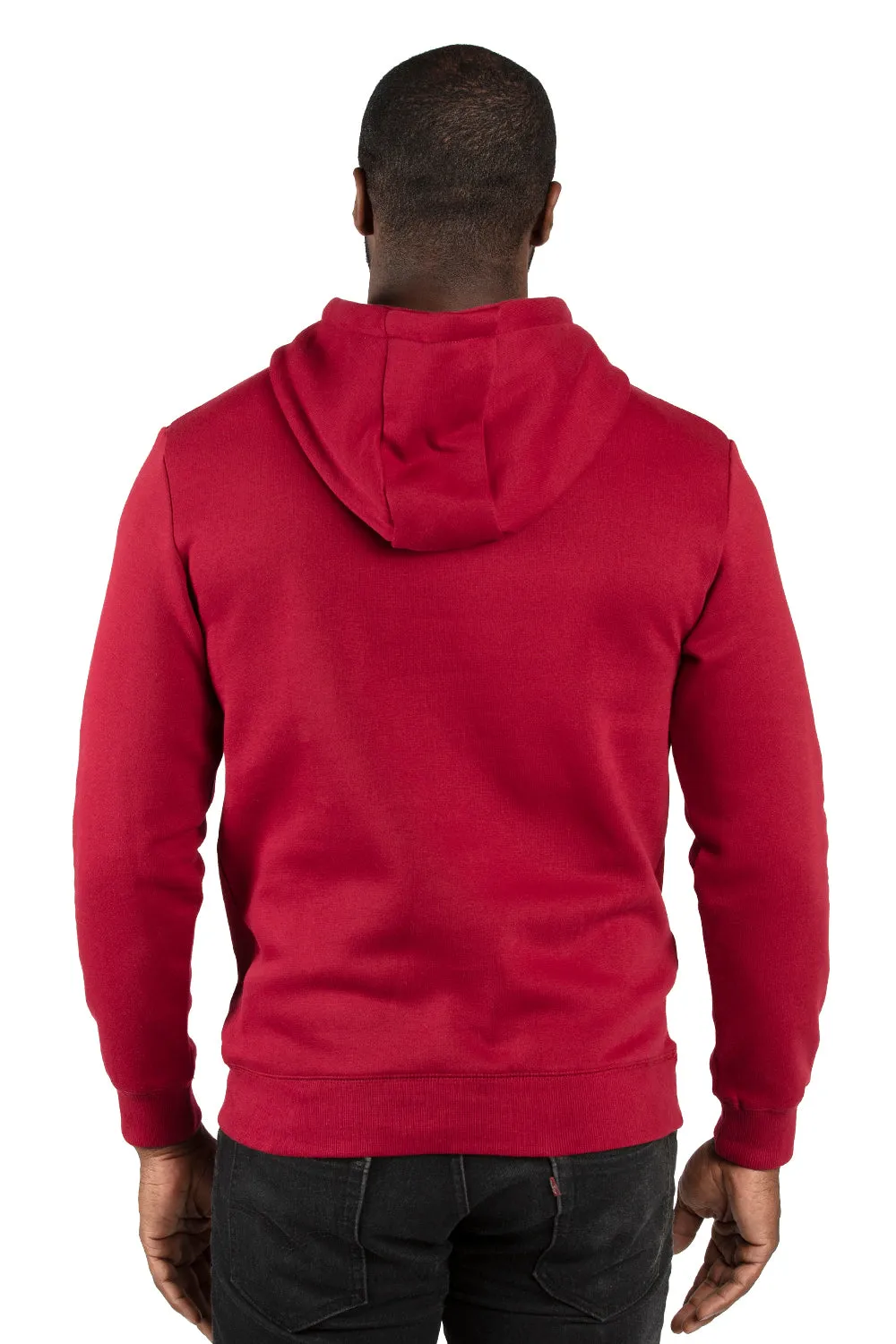 Threadfast Apparel Herren Ultimate Fleece Kapuzenpullover Hoodie mit Taschen - Burgunder