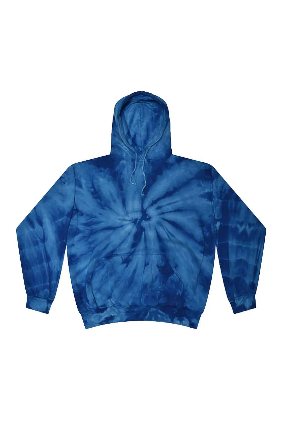 Männer Kapuzenpullover mit Tie-Dye-Muster und Kangaroo-Tasche - Königsblau