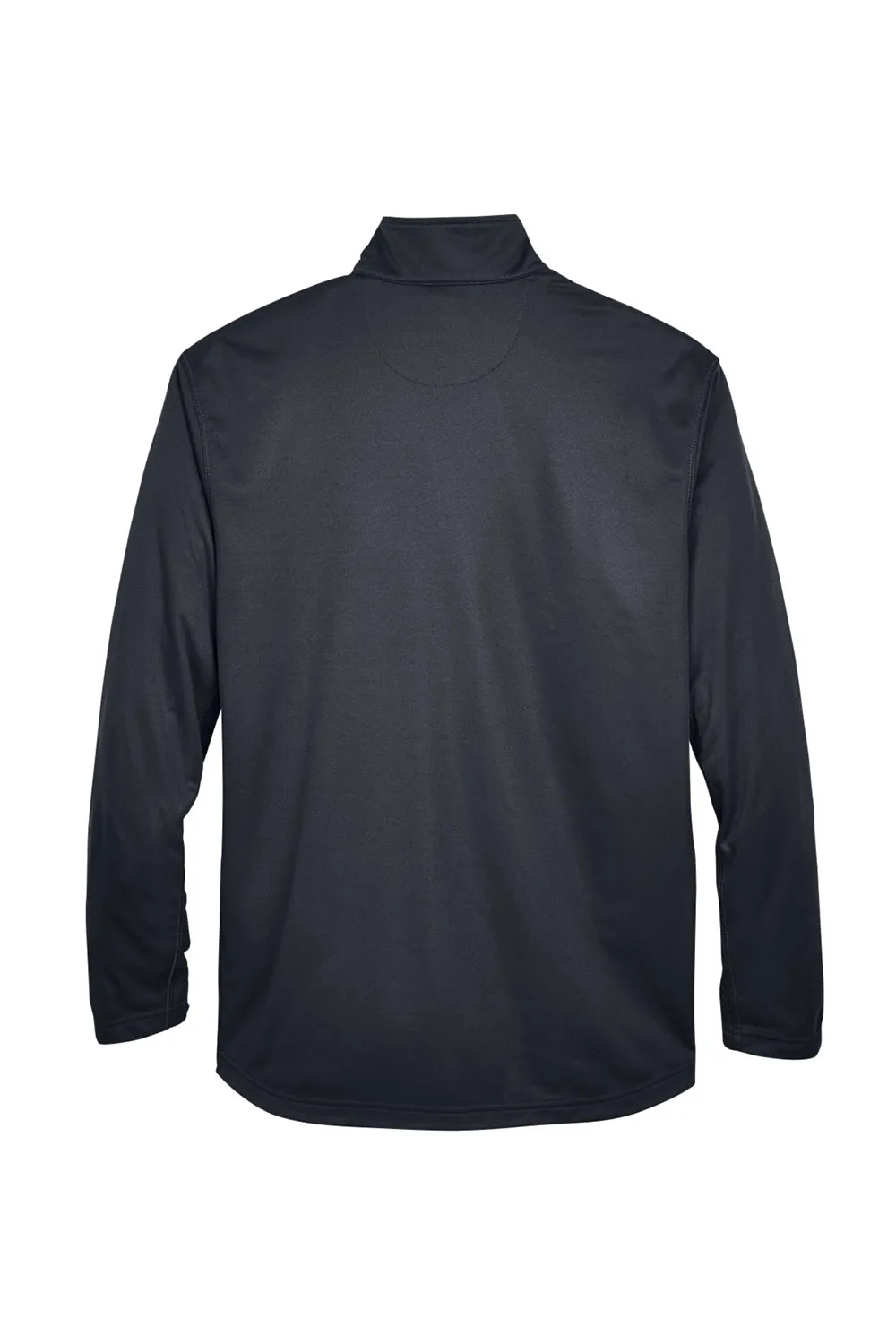 UltraClub Herren Cool & Dry Feuchtigkeitstransportierendes 1/4-Zip Sweatshirt mit Tasche - Schwarz