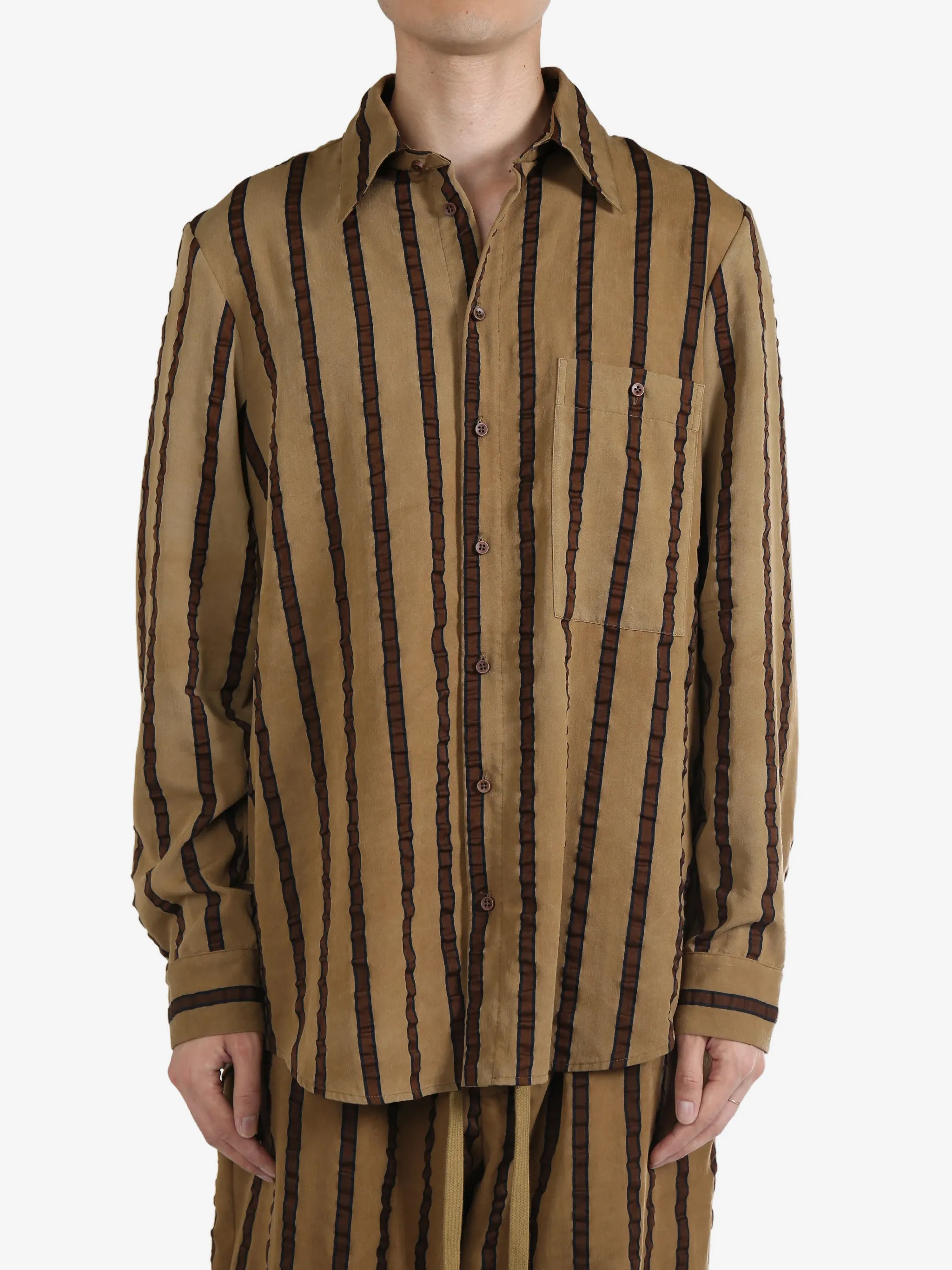 UMA WANG - Herren Toffee Tab Hemd Kleidung_uma-wang