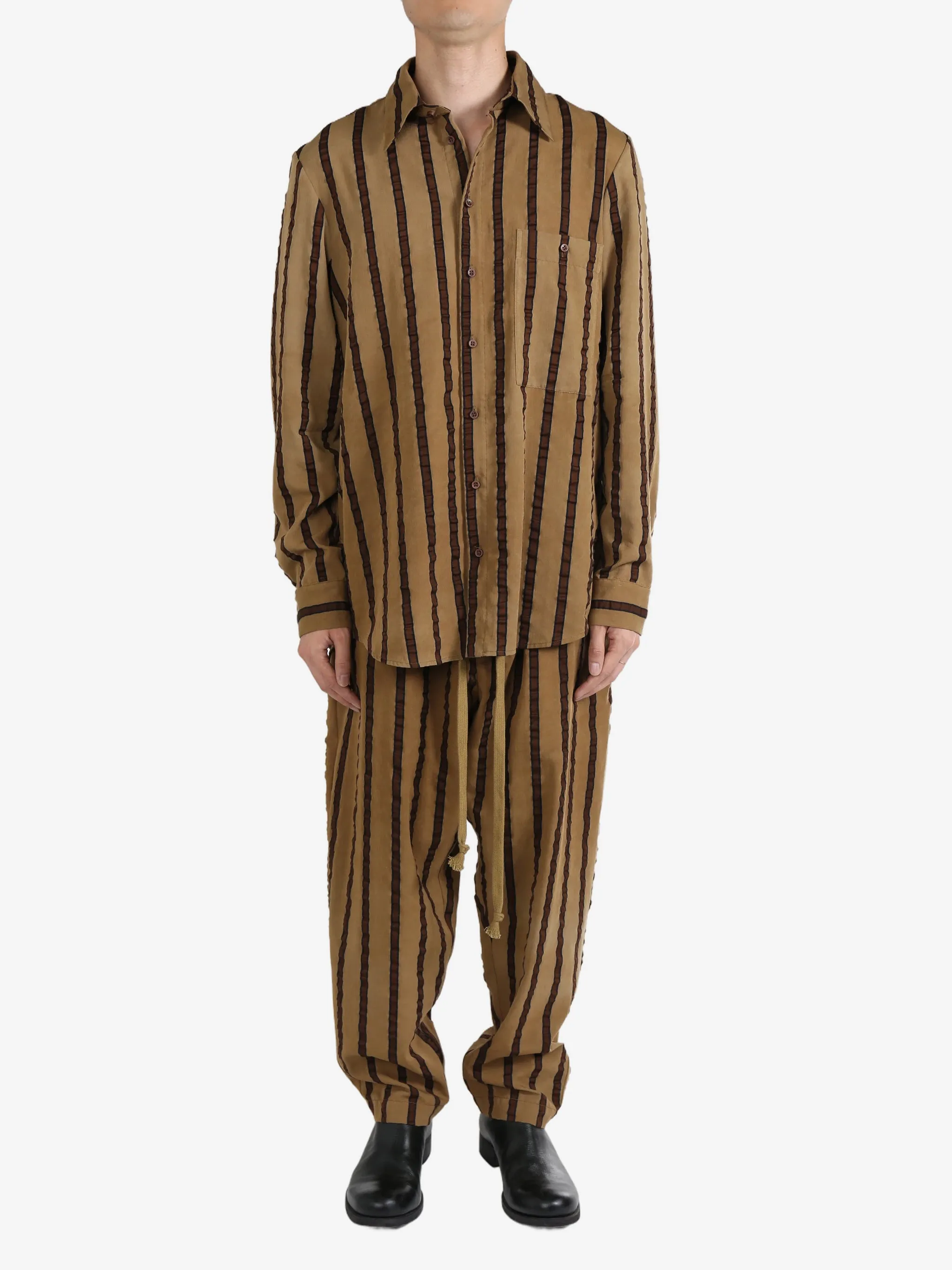 UMA WANG - Herren Toffee Tab Hemd Kleidung_uma-wang