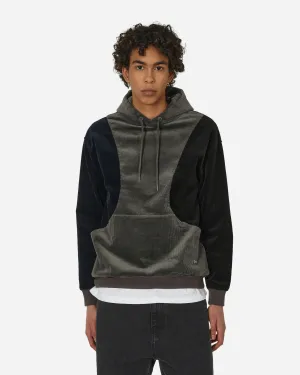 Wave Cord Kapuzenpullover Anthrazit
