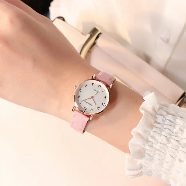 Damenuhren Einfach Vintage Kleines Zifferblatt Uhr Süßes Lederarmband Outdoor Sport Armbanduhr Geschenk Fashion Nova Accessoires