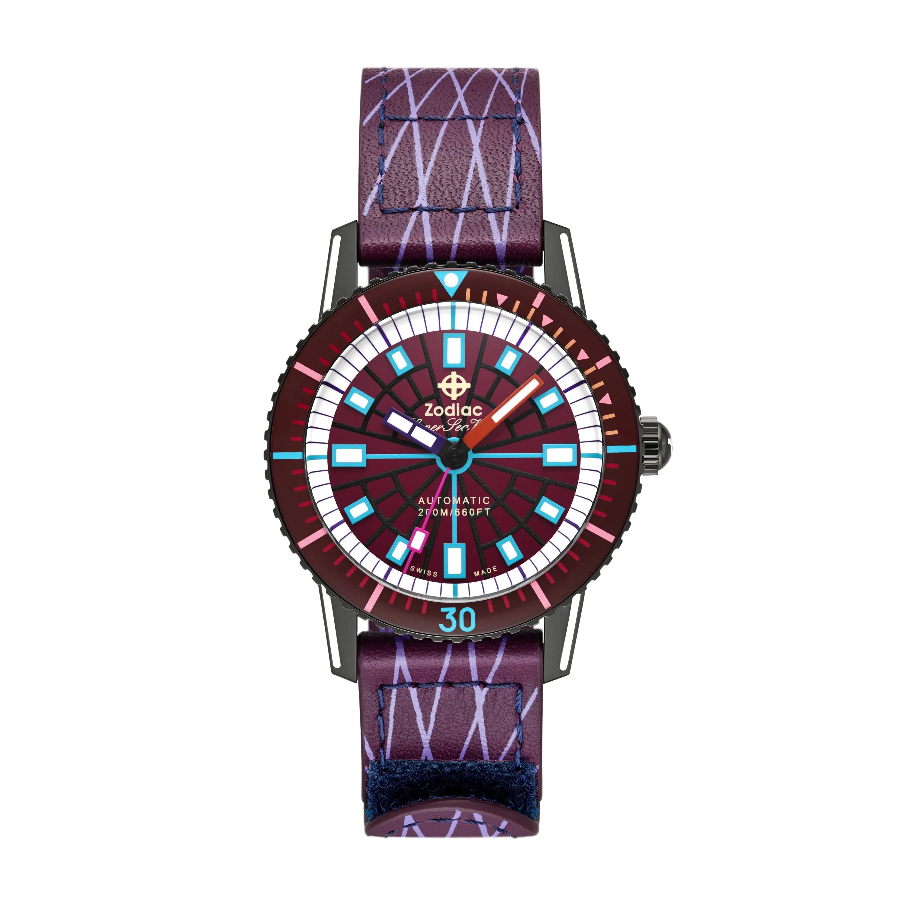 Zodiac Herren Super Sea Wolf Laser Tag Edition Kompressions-Taucher Automatik, Graue Edelstahl-Uhr ecco Schuhe