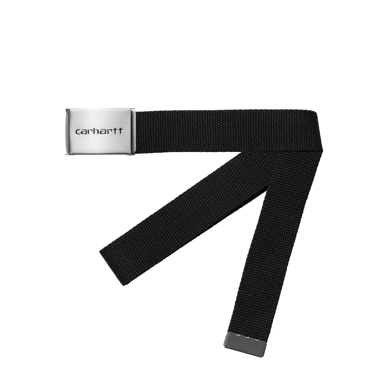 Accessoires Carhartt WIP Accessoires Herren Carhartt WIP Clip-Gürtel Chrom Schwarz