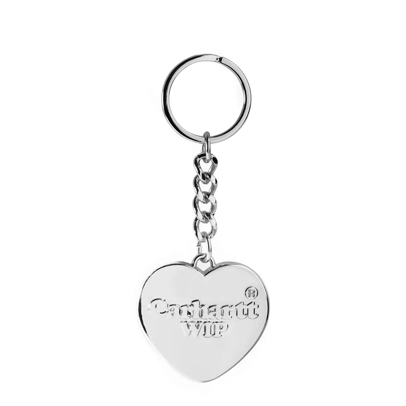 Accessoires Carhartt WIP Accessoires Herren Carhartt WIP Herz-Schlüsselanhänger Silber