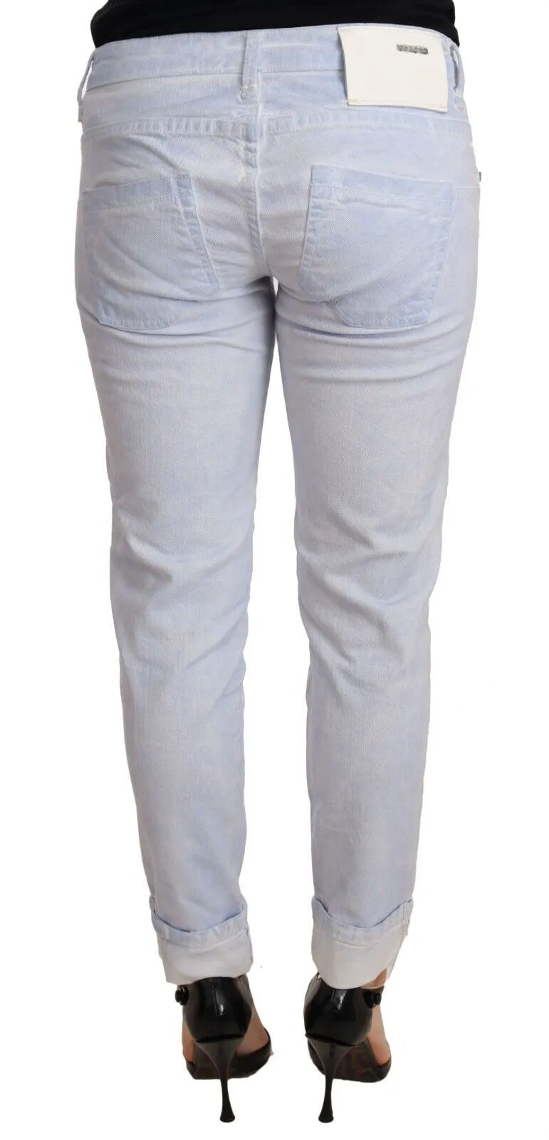 Acht Baumwoll-Saum mit Umschlag Skinny Damen Hose Frauen Jeans