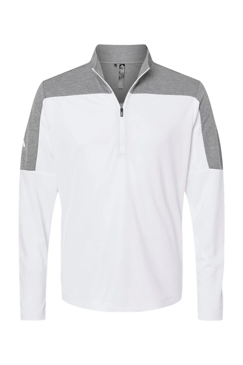 Adidas Herren Feuchtigkeitstransportierendes 1/4-Zip Sweatshirt - Weiß/Grau Melange