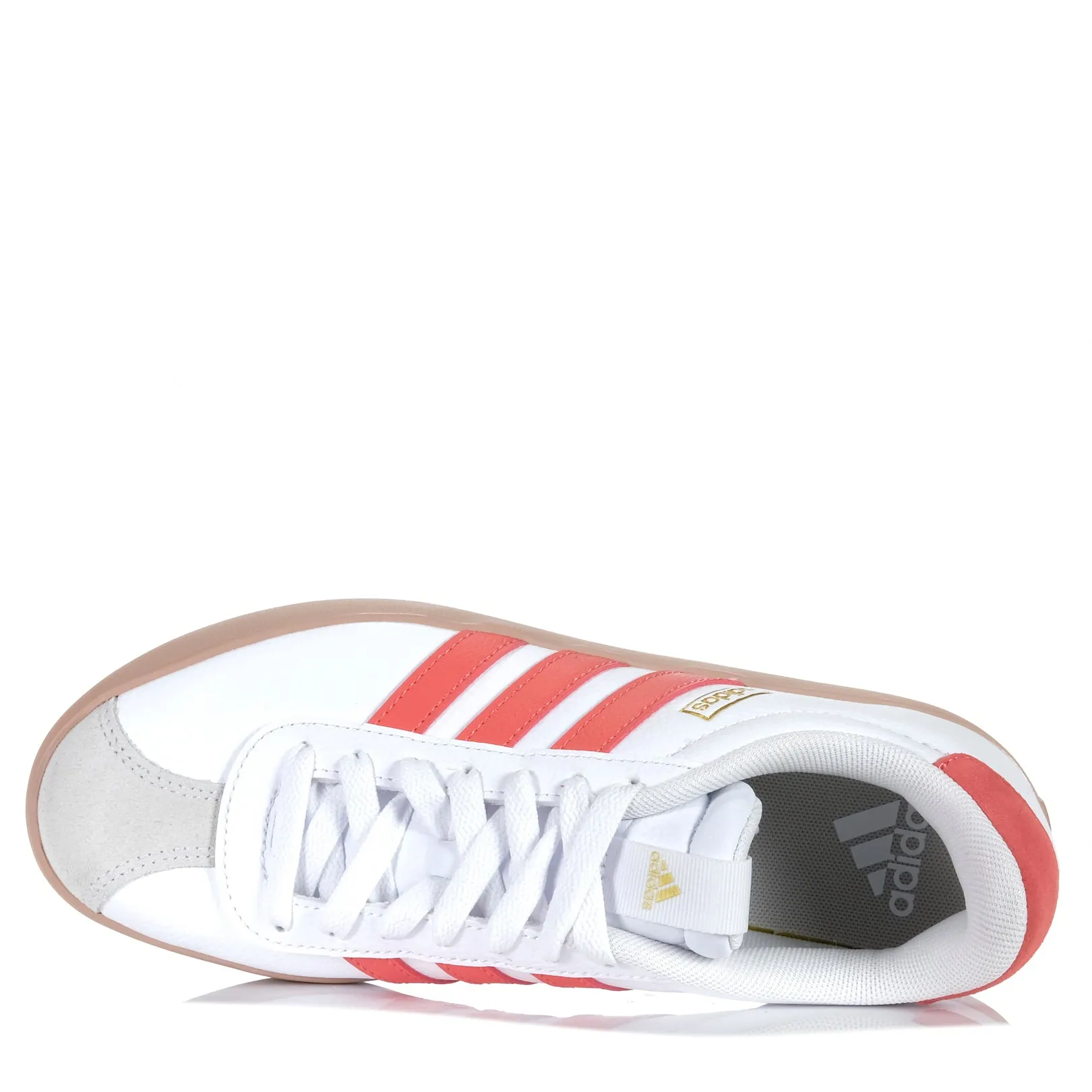 Adidas VL Court 3.0 Damen Weiß/Vorgetragener Scharlach