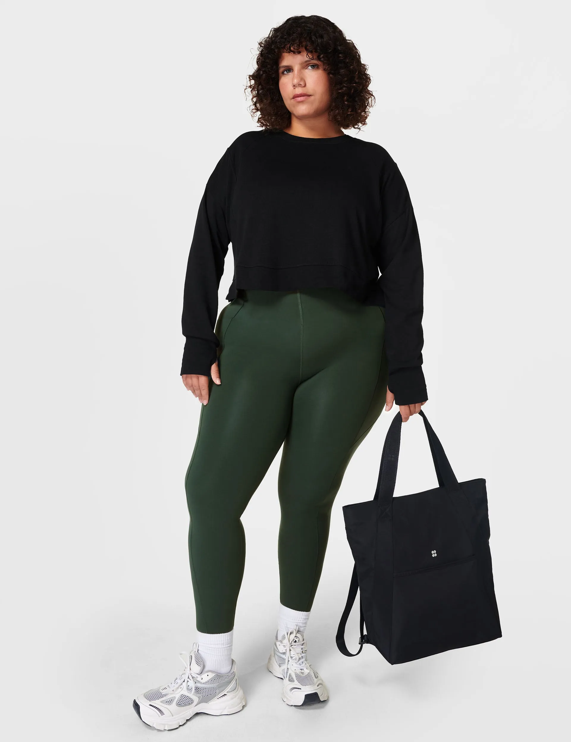 After Class Crop Sweatshirt - Schwarz
