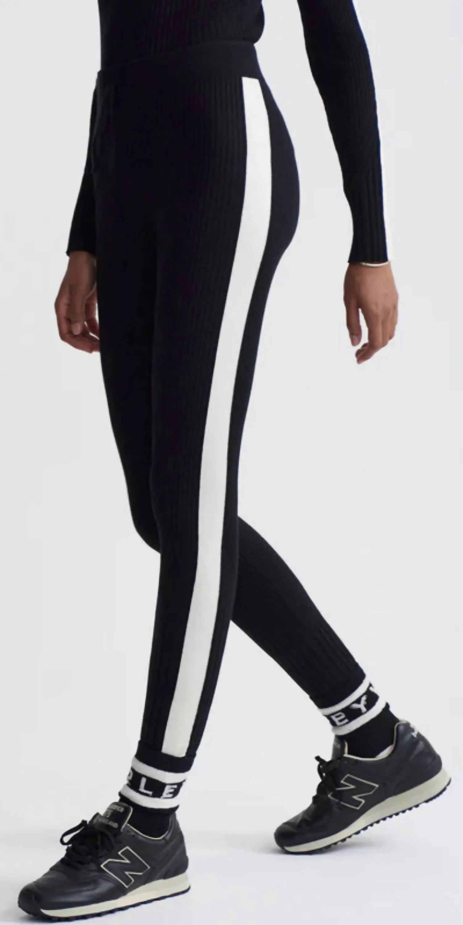 Aiden Strick-Legging in Schwarz