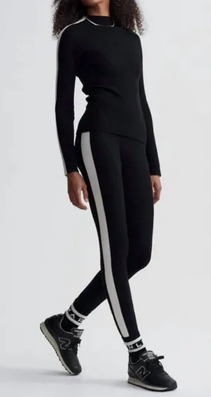 Aiden Strick-Legging in Schwarz