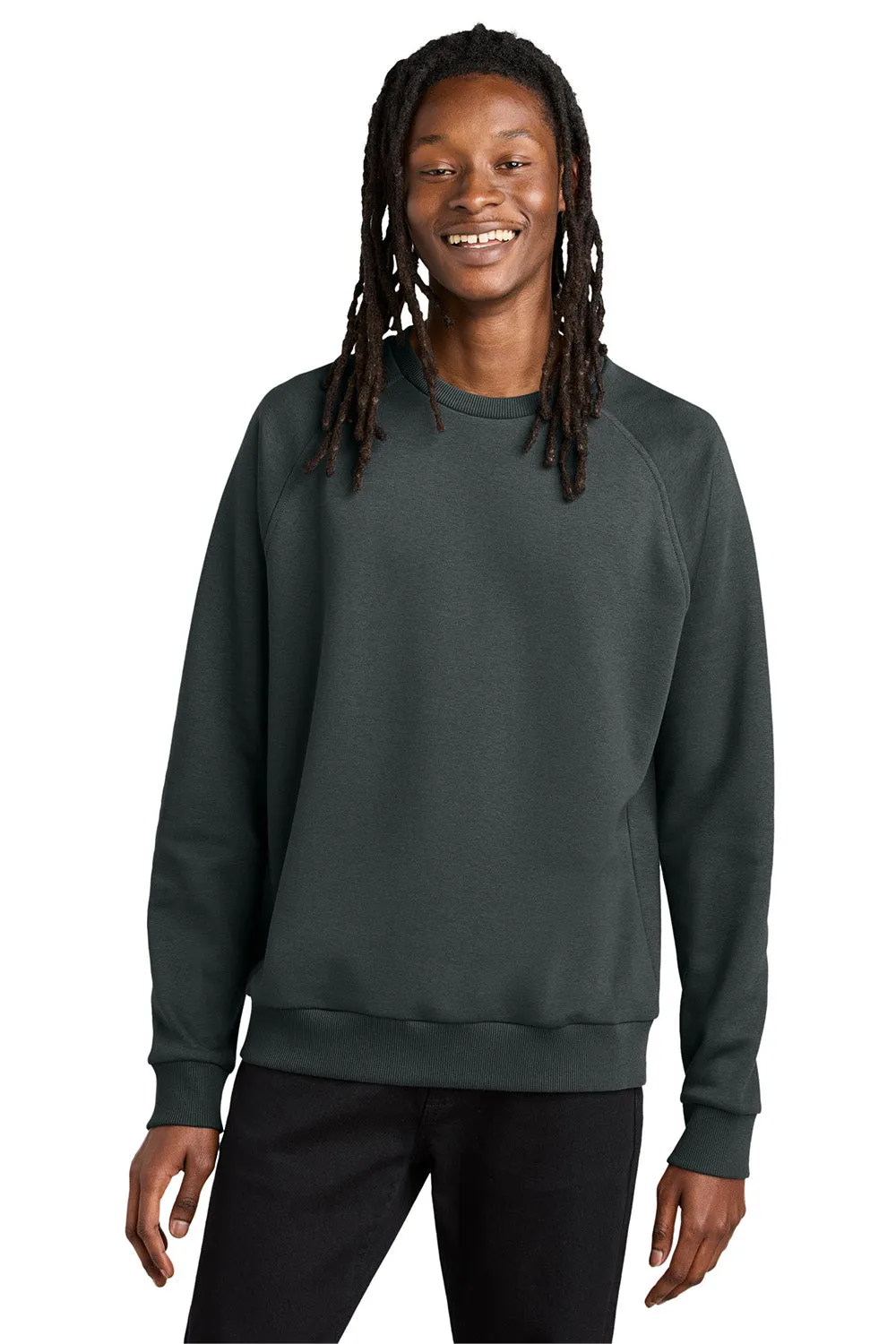 Allmade Herren CVC-Fleece Rundhalspullover - Geländegrau