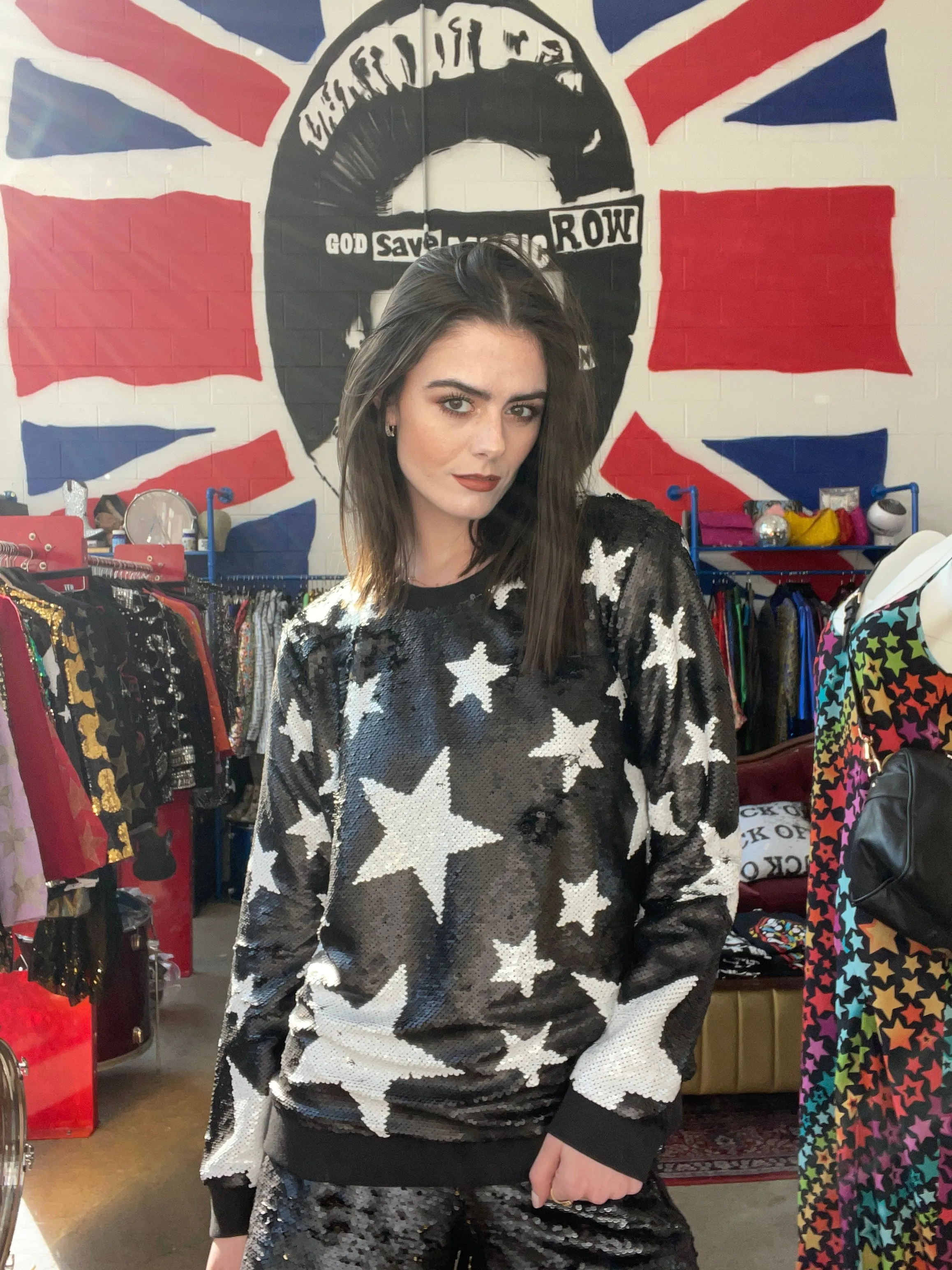 Any Old Iron Glitzer Stern Sweatshirt
