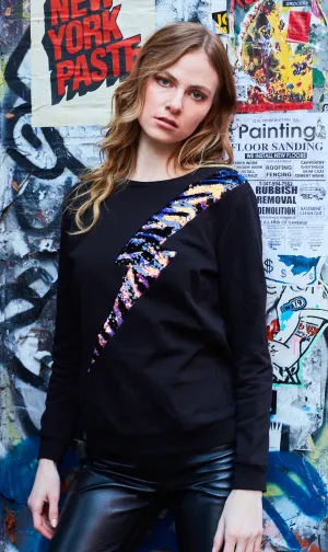 Jedes Alte Eisen Zebrastreifen Blitz Sweatshirt