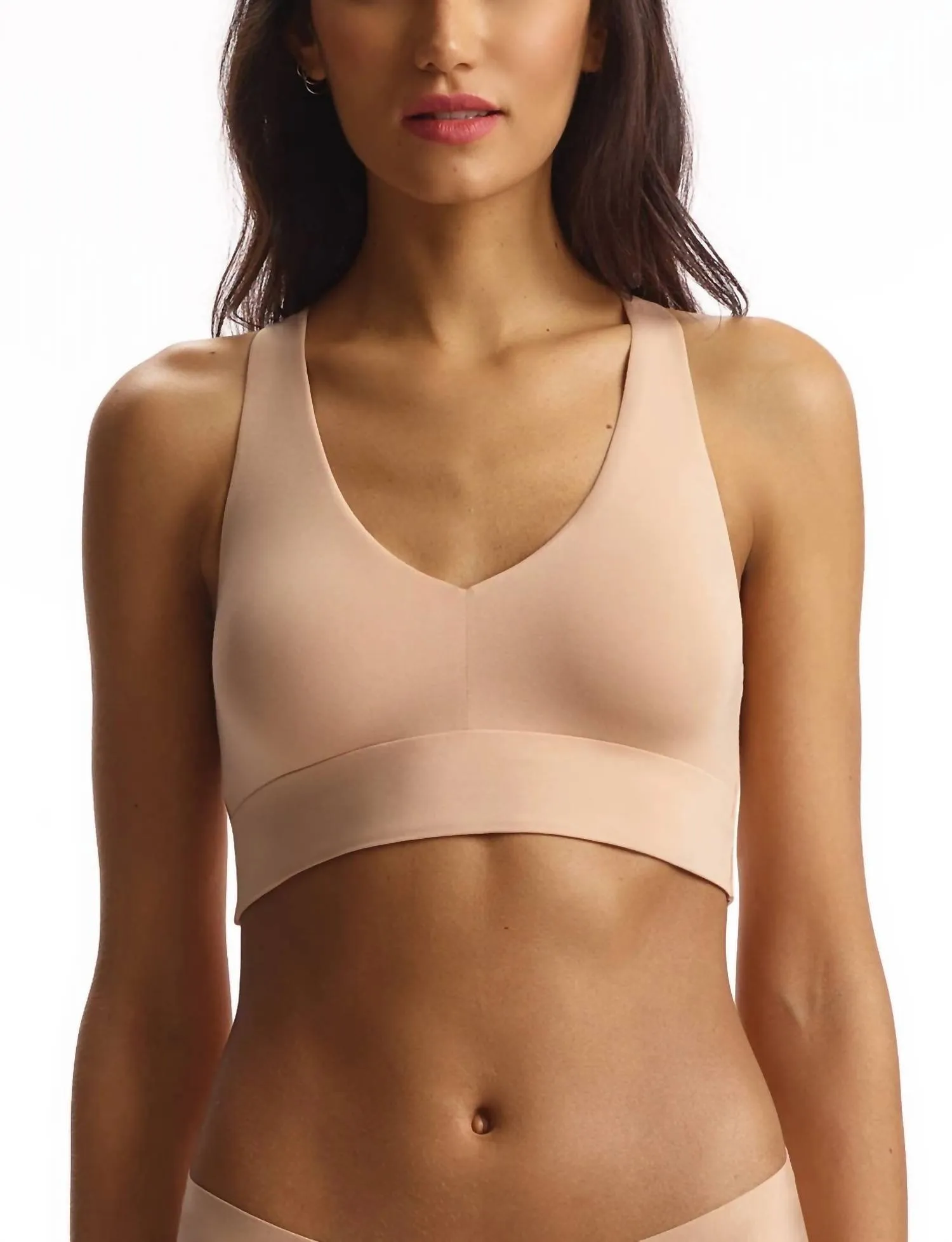 Butter Comfy Racerback Bralette in Echtem Nude