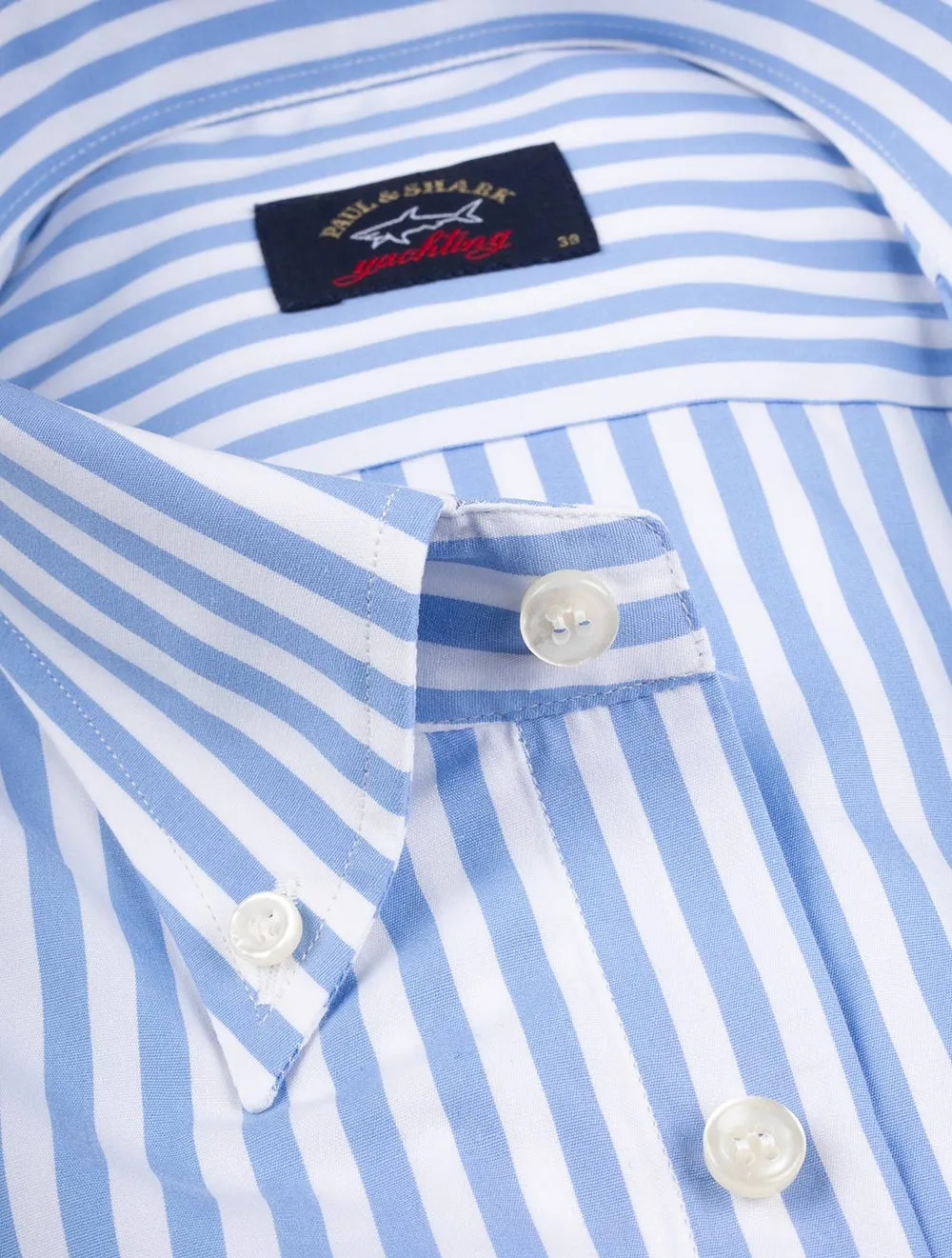 Buttondown Streifenhemd Blau