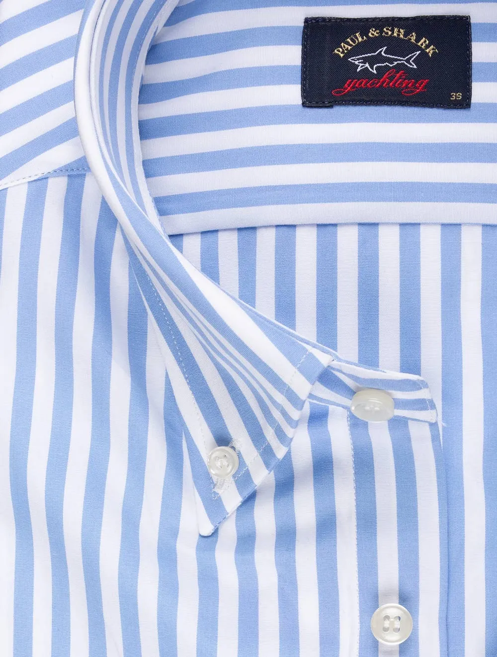 Buttondown Streifenhemd Blau