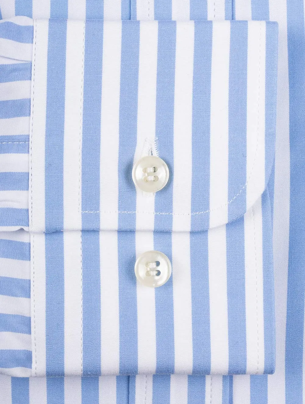 Buttondown Streifenhemd Blau