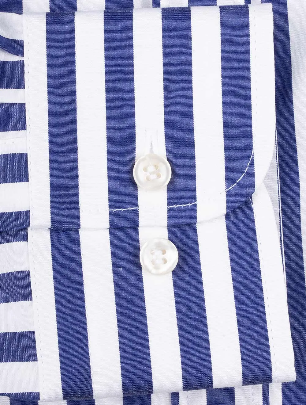 Buttondown Streifenhemd Marineblau