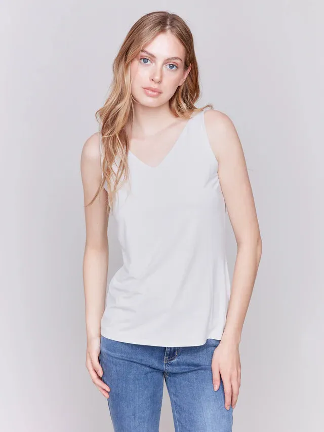 CHARLIE B REVERSIBLES BAMBUS-VISKOSE TANKTOP - TAUBE