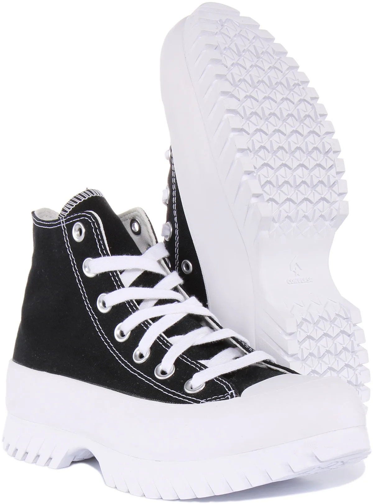 Converse Lugged 2.0 A00870C in Schwarz Weiß für Damen Schuhe Converse