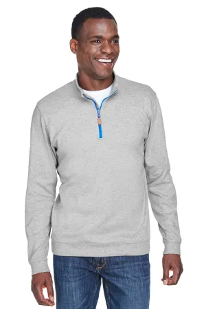 Devon & Jones Herren DryTec20 Performance Feuchtigkeitstransportierendes 1/4-Zip Sweatshirt - Heather Grey