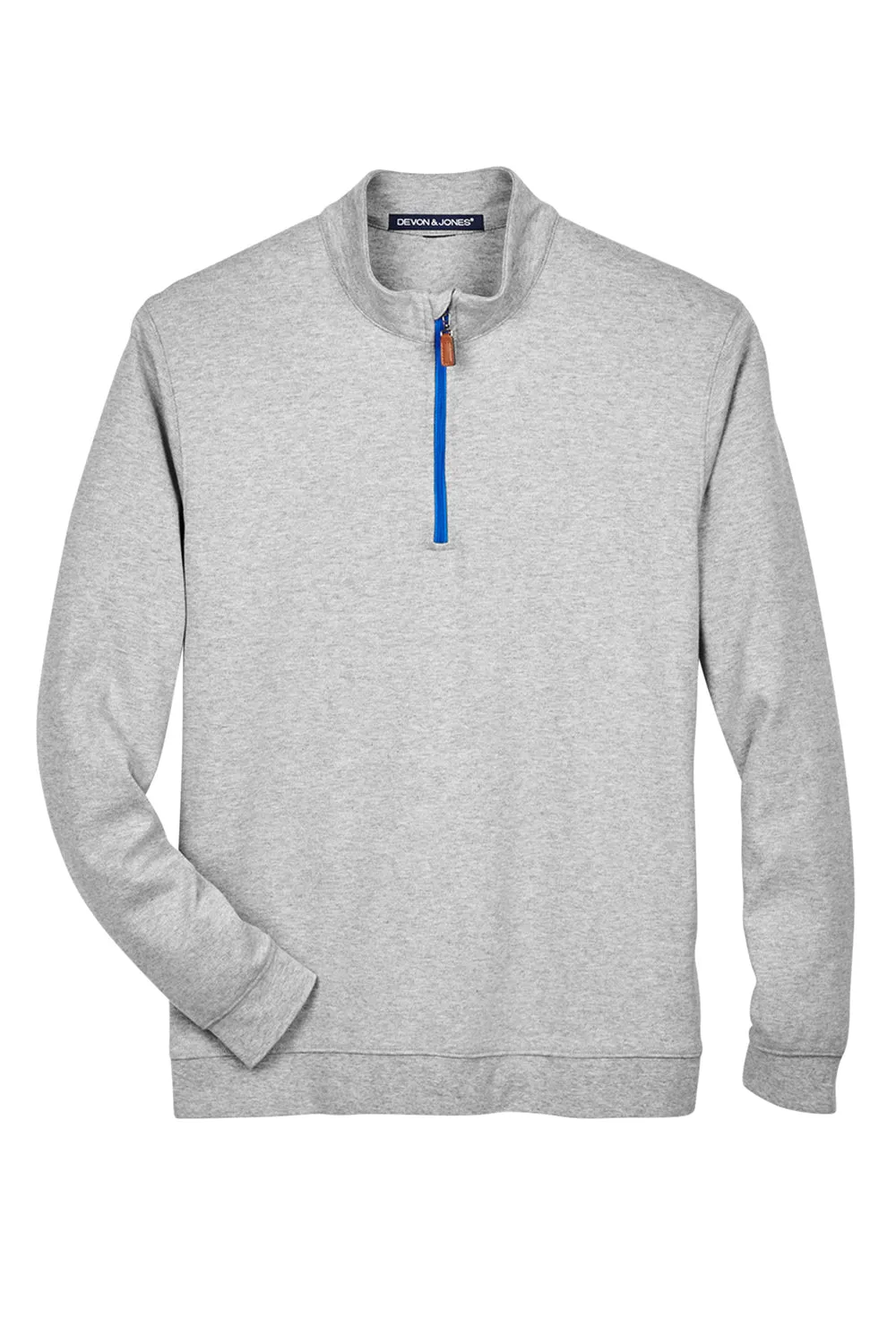 Devon & Jones Herren DryTec20 Performance Feuchtigkeitstransportierendes 1/4-Zip Sweatshirt - Heather Grey
