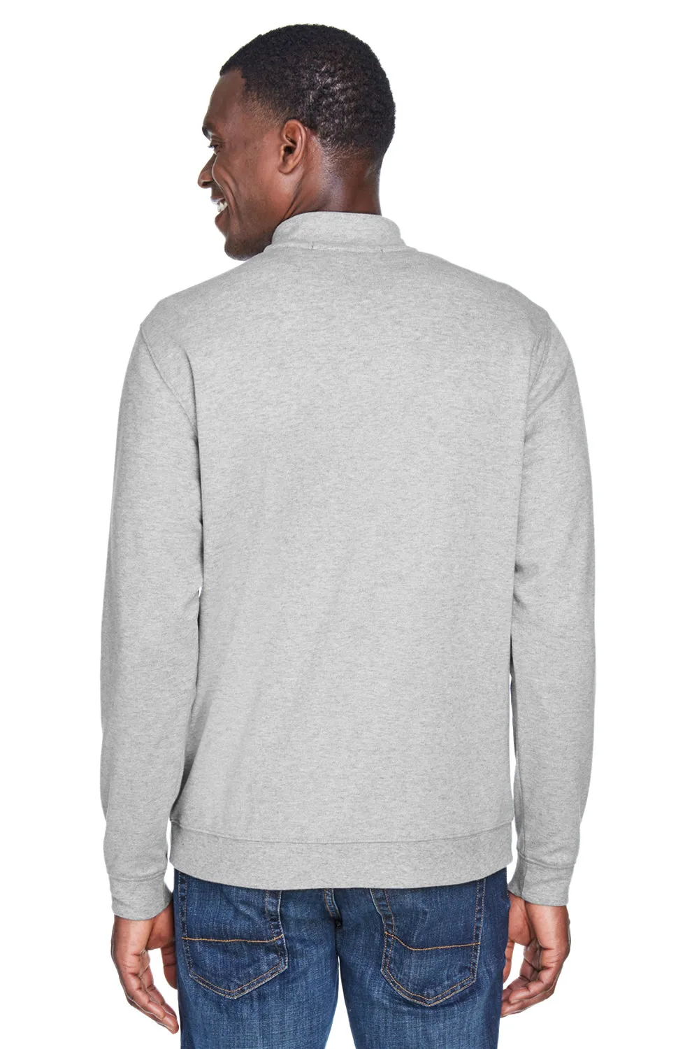 Devon & Jones Herren DryTec20 Performance Feuchtigkeitstransportierendes 1/4-Zip Sweatshirt - Heather Grey