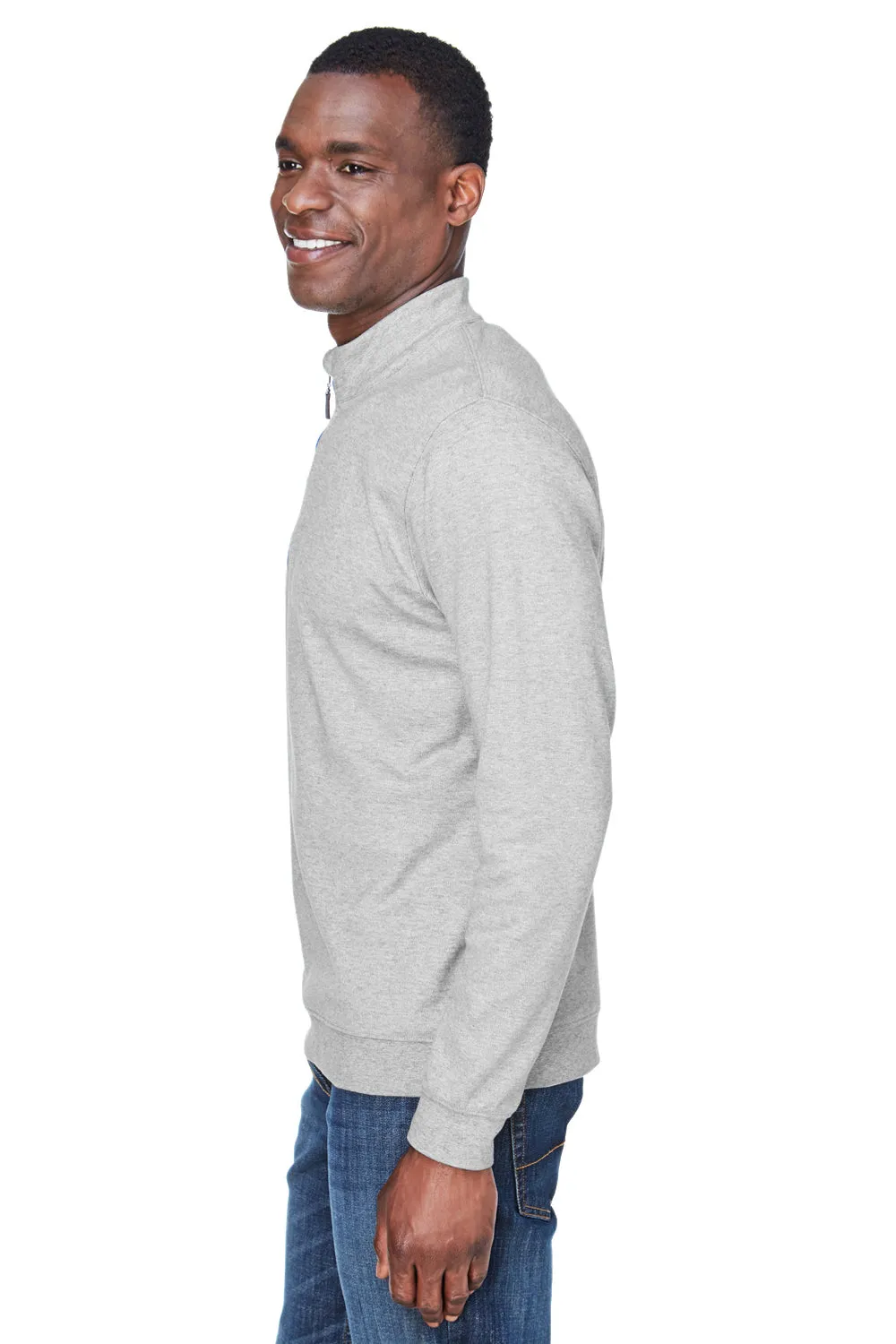 Devon & Jones Herren DryTec20 Performance Feuchtigkeitstransportierendes 1/4-Zip Sweatshirt - Heather Grey
