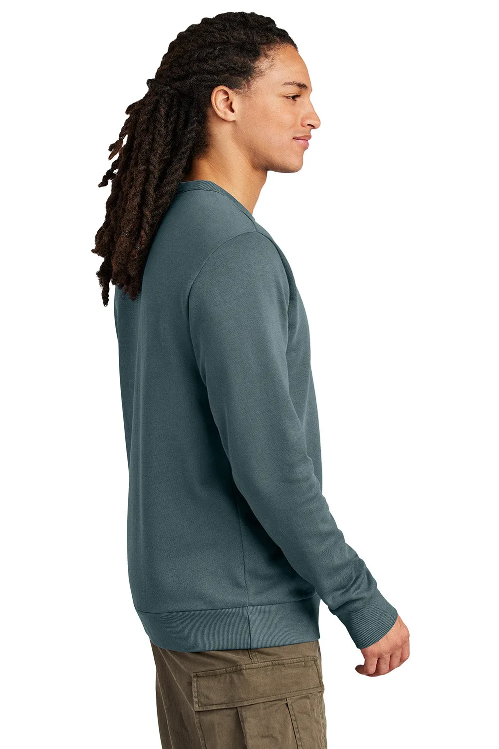 Herrenbezirk Wash Fleece Rundhalspullover - Tiefes Stahlblau