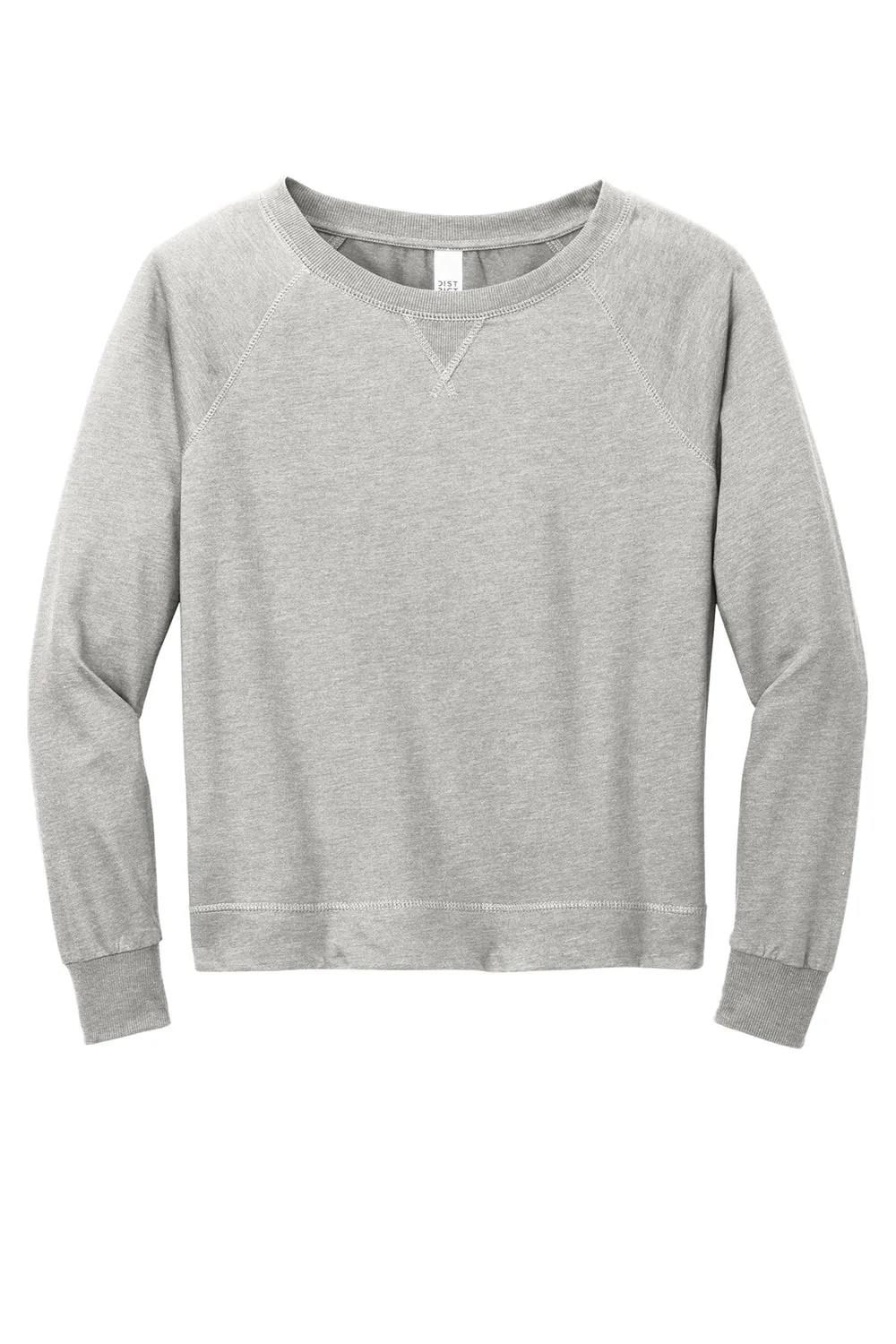 District Damen French Terry Crewneck Sweatshirt - Heather Hellgrau