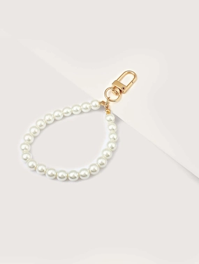 Faux Pearl Beaded Bag Charm