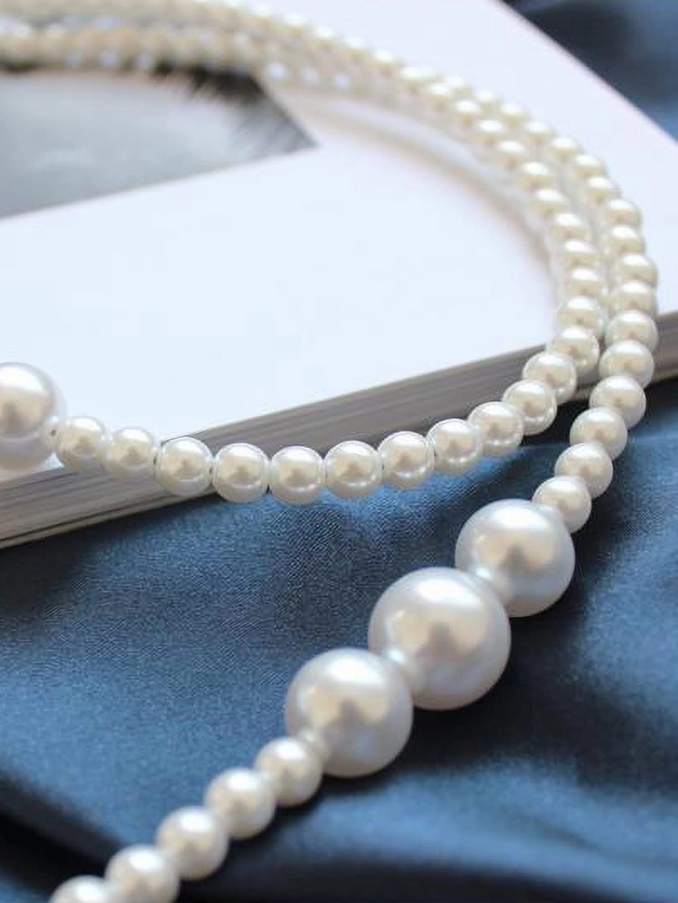 Faux Pearl Beaded Bag Strap