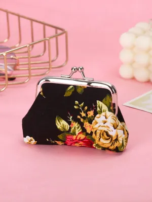 Floral Kiss Lock Coin Case